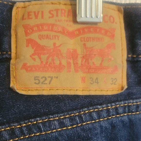 Levi's Mens blue Denim red tag bootcut Jeans sz 34/32 - Picture 2 of 6
